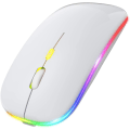 Miniatyrbild 3 av 7: Uppdatera PC Mouse Wireless LED Uppladdningsbar Silent Wireless Mouse Weiß