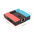 Miniatyrbild 6 av 8: TV Dockningsstation 5 i 1 2USB 45W USB C RJ45 HD Multimedia Interface Gigabit Ethernet Portabel TV Dockningsstation för Switch Röd Blå