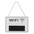 Miniatyrbild 1 av 8: Högkvalitativ, kraftig WiFi-lösenordsskylt, tillverkad av nödställt, väderbitet trä för tidlös charm, funktionell inredning som förhöjer alla