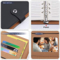 Miniatyrbillede 8 af 8: PU Læder Notebook Binder Genopfyldelig 6 Ring Binder til A6
