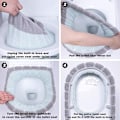 Miniatyrbillede 4 af 5: Blødt, tykkere, varmere, strækbart og vaskbart toiletbetræk til badeværelset