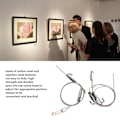 Miniatyrbillede 7 af 8: 2 stk. Billedskinneophængningssystem Professionelt Justerbart Billedophængningstrådssæt til Udstilling Kunstgalleri 2 Meter/6,56ft