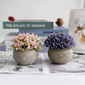 Miniatyrbillede 3 af 5: 2 stk. små kunstige planter til badeværelse, kontor eller hjem