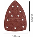 Pikkukuva 5 / 5: 25 kpl 11-reikäistä kolmiohiomapaperia 152x105mm 40/60/80/100/120 karkeutta alumiinioksidihiomapaperiarkit, ihanteellinen hiontaan/kiillotukseen