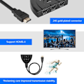 Pikkukuva 3 / 5: 1080P-videokytkentäkytkinjakaja HDMI 3 sisään 1 ulos jaettu signaaliadapterimuunnin kaapeli