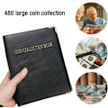 Miniatyrbilde 3 av 5: 480 Lommer Album for Samleobjekter Mynter, Myntalbum i Lær, Myntmappe fra Paris, Perfekt for Mynter i Ulike Diameter