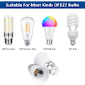 Miniatyrbilde 4 av 5: B22 til E27 Adapter Socket for Led Bulb, AC 230V, Konverteringsadaptere for å bytte fra B22 til E27, Skru inn bajonettfatning, Pakke med 6 | JUNJUN