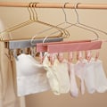 Miniatyrbillede 4 af 5: Bærbare bøjleklips Rejseklædesnor Rejsebøjler Håndklæde