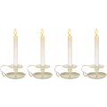 Miniatyrbild 1 av 7: Retro Iron Candelabrum Simple Black Ljusstake Hållare Taper Ca Ivory 4 Pcs