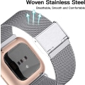Miniatyrbillede 2 af 8: Metalremme kompatibel med Fitbit Versa/Fitbit Versa 2-rem