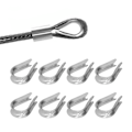 Miniatyrbillede 1 af 8: 50 stk. Wire Rope Thimble i rustfrit stål Kabel Rigging Værktøjer til Skibsbygningsindustrien (M3 (3 mm))