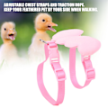 Miniatyrbillede 8 af 8: Ande sele sele udendørs gåsele sele justerbar sele til kæledyr ænder og kyllingerPink S