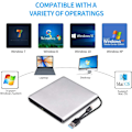Miniatyrbillede 5 af 6: Ekstern Blu Ray DVD-drev 3D, USB 3.0 og Type-C Blu Ray CD