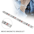 Miniatyrbillede 1 af 6: Magnetisk armbånd til mænd til lindring af træthed og smerter - Sundhedsmagnetisk armbånd i stål