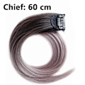 Miniatyrbillede 2 af 5: Clip-on lige hårextensions til kvinder med farvegradient
