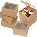 Cake Boxes, 30 Pcs Cupcake Boxes, Mini Cake Boxes Bakery Pastry Boxes with Window for Cake Pastry Pie Box Gift Box, 10 x 10 x 6.5 cm