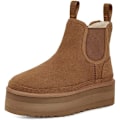 Miniatyrbillede 2 af 4: Dames Sorte Brune Vinter Sne Støvler Klassiske Faux Pelsforet Slip On Ankelstøvler-Brun,8