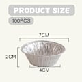 Miniatyrbillede 2 af 6: Aluminiumfolie tærteform/miniform/engangsbageform, egnet til bagning af tærter, quiches, creme brulee-tærter osv.