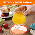 Miniatyrbilde 4 av 5: 4 stk husholdningstegneserie høy temperatur isolasjon, vanntett bordmatte coasters plassmatter