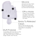 Miniatyrbild 2 av 7: 10 st Resin Casting Shaker Molds Set, 5 st Quicksand Silikonformar