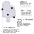 Miniatyrbilde 2 av 7: 10 stk. Resin Casting Shaker Molds Set, 5 stk. Quicksand Silikonformer