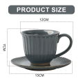 Miniatyrbilde 2 av 5: 160 ml retro blomster latte med brett Enkelt europeisk håndvasket kaffekopp