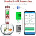 Miniatyrbillede 3 af 5: PH Tester Elektronisk Bluetooth 4-1 Meter, ATC Water Quality TesterTDS/EC/Temperature/PH(accuracy0.01), Automatisk Kalibrering Baggrundsbelyst PH Meter for