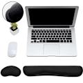Miniatyrbild 9 av 9: Stöd för datortangentbord och musmatta Memory Foam Set Enkelt att skriva och smärtlindring i handleden Ergonomisk lätt anti-sladd handledskudde för kontor