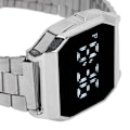 Miniatyrbild 5 av 8: LED-klocka för student Tetragonum Digital Sports Watch med fällbart spänne Alarm Timing Nattljusfunktion för dagligt bruk Silver