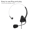 Miniatyrbillede 1 af 2: Headset Mono Ear USB-hovedtelefon Øretelefon Computer Notebook Øretelefon til Skype