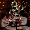 Miniatyrbilde 4 av 5: 5 stk LED julelysstreng, vindu sugekopp lysekrone