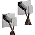 Miniatyrbild 1 av 5: Handdukskrokar 2 st krom självhäftande krokar ingen borrning rostfritt stål väggkrokar väggkrokar väggkrokar för badrum