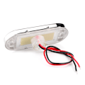 Miniatyrbillede 1 af 3: 12V DC LED Gangstilysbelysning Oval Form 3 Lampeperler IP67 Vandtæt til Marinebåd RV Varmt Hvid