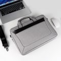 Miniatyrbilde 4 av 6: Laptopveske Dataveske Bærbar skulderrem koffert - Grå