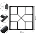 Miniatyrbillede 4 af 5: Form til betonstøbning - Gør-det-selv støbeform i robust sort plast - 40x40 cm