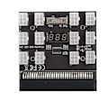 Miniatyrbillede 2 af 8: PSU-kort Sort PCB Plastmateriale 12 ATX 2x3 Pin Udgang LED Spændingsdisplay Strømstik