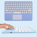 Miniatyrbillede 5 af 5: Bluetooth-tastatur med touch, trådløst tastatur, ultrafladt og bærbart med trackpad, indbygget genopladeligt batteri - Blå