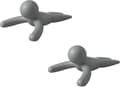 Door Stop, Heavy and Flexible, Soft Surface, Protects Floors, 2-pack, Grey, 2 pieces