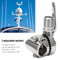 Miniatyrbilde 7 av 8: Marine VHF Antennefeste 316 Rustfritt Stål Justerbar Ratsjfeste for 7/8 til 1 tommers Rekkverk