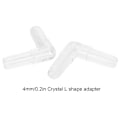 Miniatyrbillede 4 af 8: 30 stk. 4MM Akvarium Fisktank Luftledning Splitter L Form 3 Vejs 4 Vejs Adapter Konnektor Krystal L Form