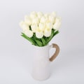 Miniatyrbilde 1 av 7: 24 Pakke Kunstige Tulipaner Lilla Real Touch Tulipaner Blomster Tulipaner