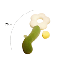 Miniatyrbilde 3 av 5: Lang kastepute, myk, søt blomsterform 70 cm sovepute for soverom, hvit 70 cm/27,6 tommer