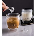 Miniatyrbillede 3 af 7: Hwagui - Sød kop Dobbelt vægget glas krus, glas espresso kop,