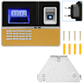 Miniatyrbilde 2 av 4: 3,2 tommers TCP/IP Fingeravtrykk Biometrisk Tid og Fremmøteopptaker (EU-kontakt 100-240V)