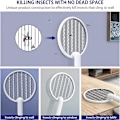 Miniatyrbild 4 av 7: Flashvin Bug Zapper Racket, Elektrisk flugsmällare med krok och
