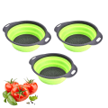 Miniatyrbilde 1 av 6: 3 stk Plassbesparende sammenleggbar filter - sammenleggbar frukt dreneringsbrett,