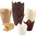Miniatyrbillede 1 af 6: BAKHUK 200 stk. tulipan cupcake bagekopper, muffin bageforme