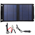Miniatyrbild 2 av 2: 20W 18V Vikbar Polysilicon Solpanel Bärbar Solpanel Laddare för Nödsituationer