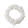 2 Pearl Hair Clips - White White