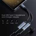 Miniatyrbild 4 av 5: USB C Splitter, Multi-Purpose, Laddningshörlurar Båda